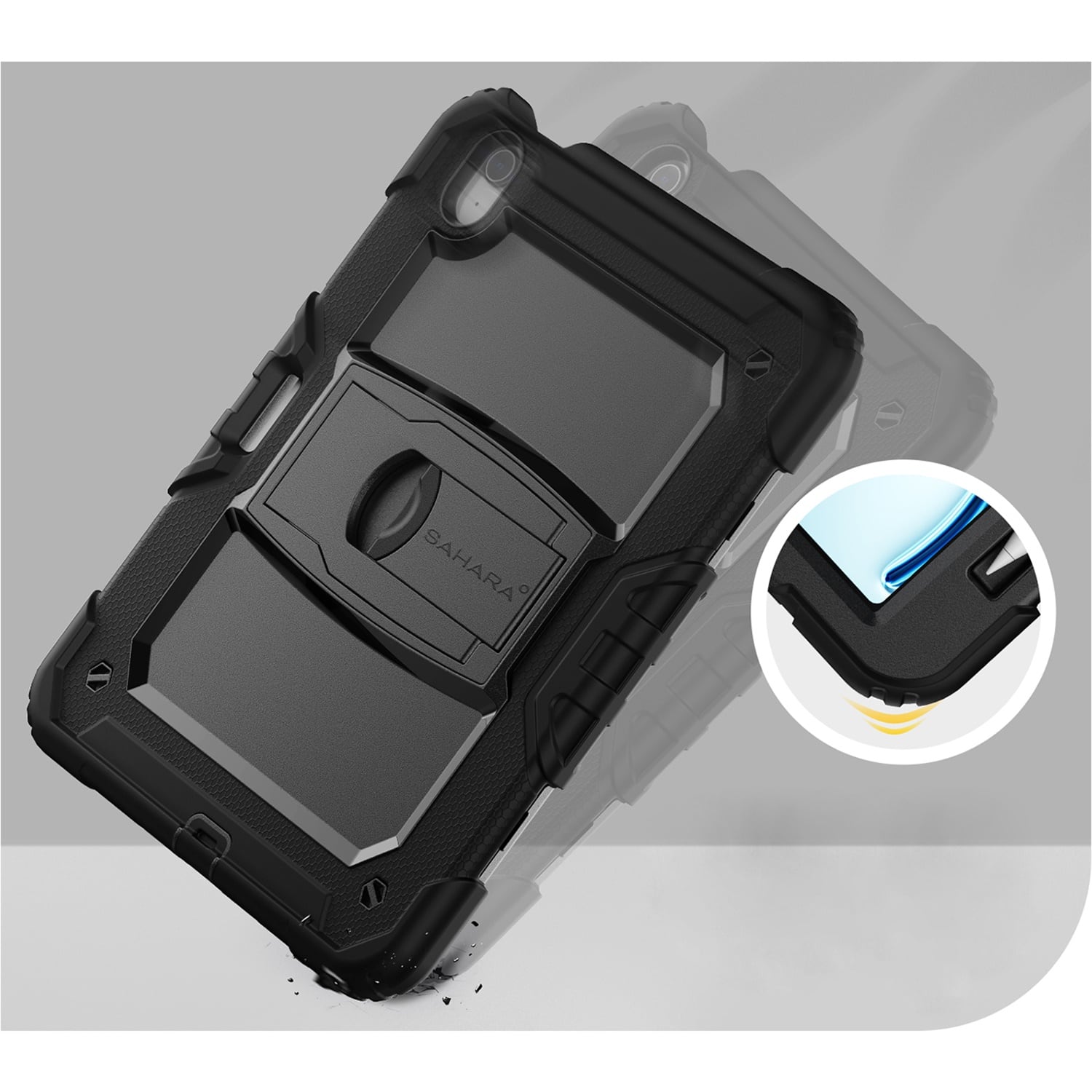 Alt View 16. SaharaCase - Raider Series Heavy-Duty Case for Apple iPad Air 11" M3/M2 and iPad Air 10.9'' (4th and 5th Gen) - Black.