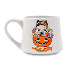 Silver Buffalo - Sanrio Hello Kitty Pumpkin Candy Burglar Tapered Pottery Mug | Holds 14 Ounces - Orange