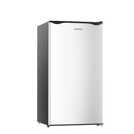 BANGSON - 3.2 Cu.Ft Mini Fridge Freezer, Compact Refrigerator for Dorm Bedroom Apartment - Silver