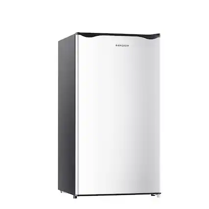 Front. BANGSON - BANGSON 3.2 Cu.Ft Mini Fridge Freezer, Compact Refrigerator for Dorm Bedroom Apartment, Silver - Silver.
