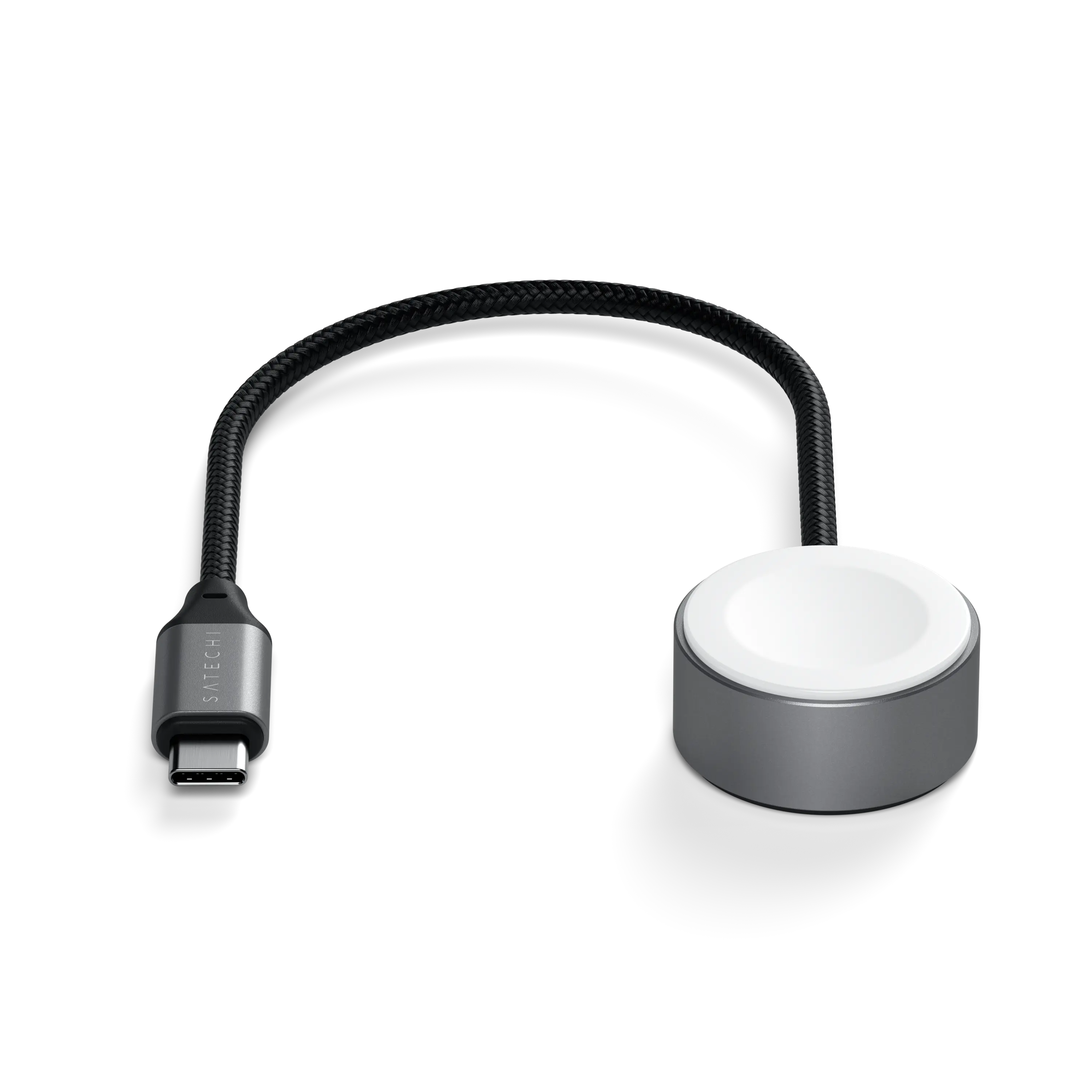 Alt View 2. Satechi - Apple Watch Magnetic Charging Cable - 5W Fast Charger, 7.5in, for Apple Watch Series 11-1, Ultra, SE, AirPods - Space Gray.