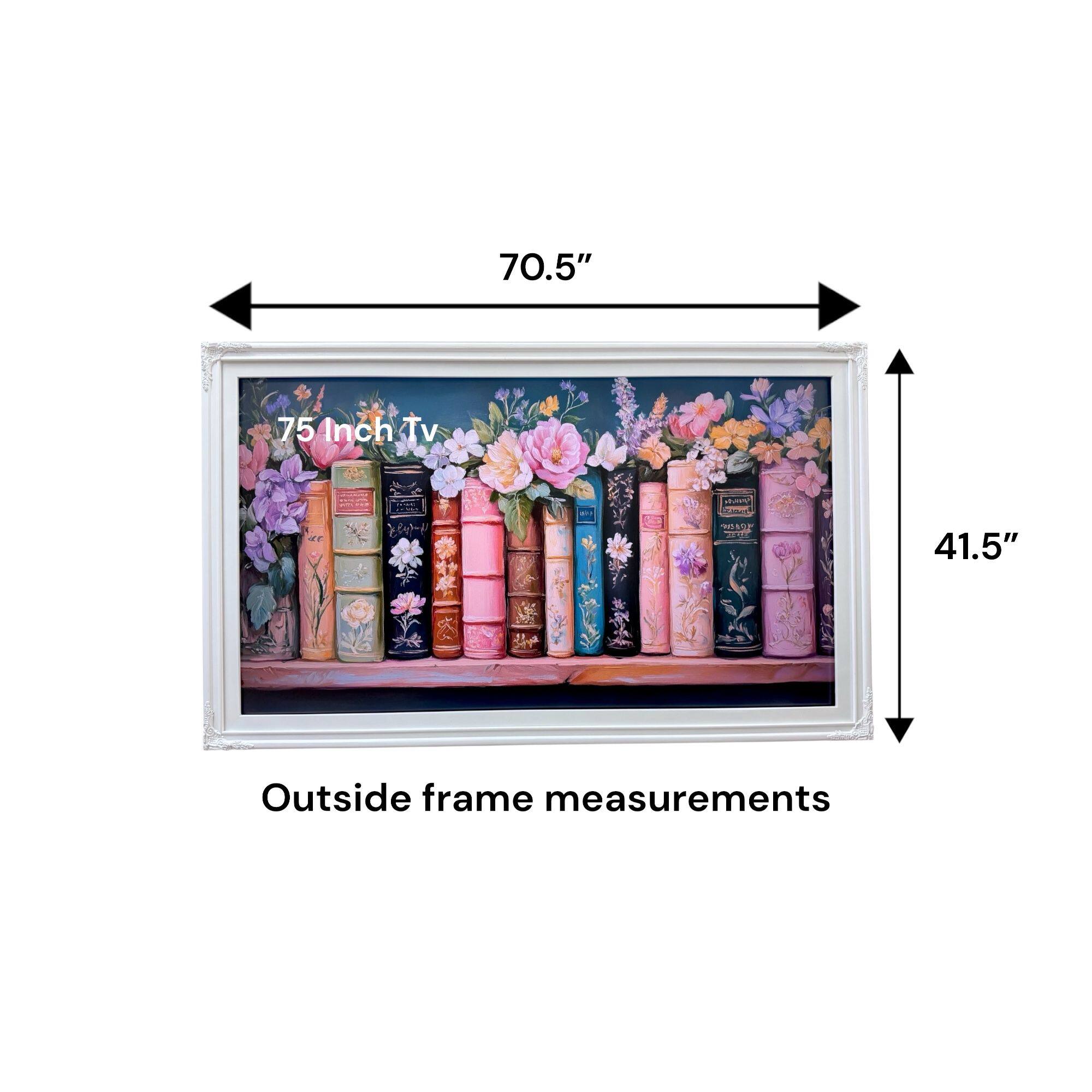 70.5" 75 Inch TV stumn WARE TE 41.5" Outside frame measurements