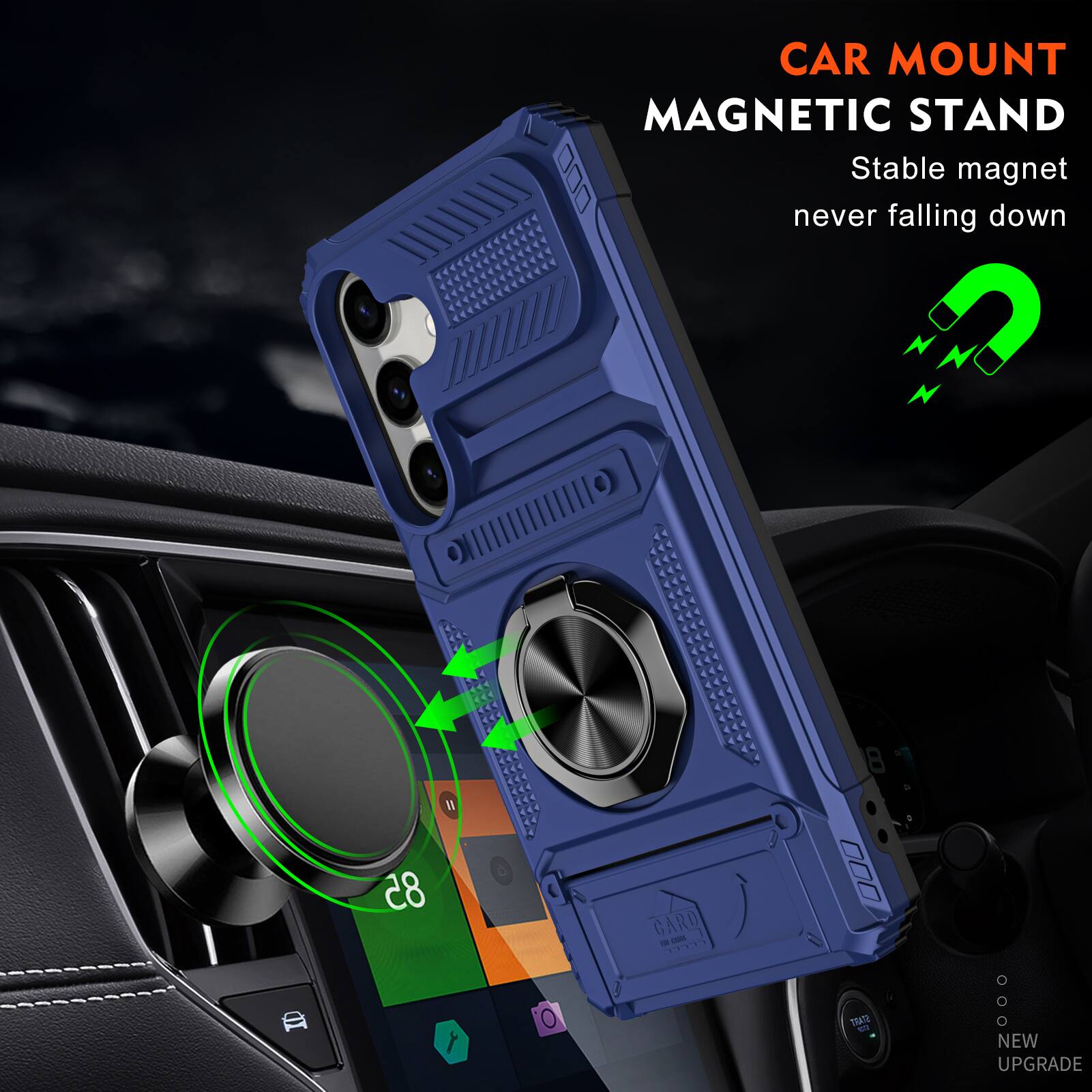 CAR MOUNT MAGNETIC STAND  
Stable magnet never falling down  
NEW UPGRADE