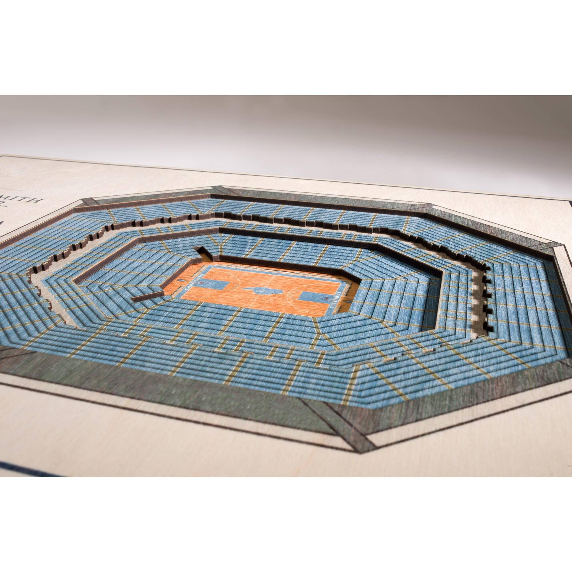 Alt View 2. YouTheFan - North Carolina Tar Heels 17'' x 13'' 5-Layer StadiumViews 3D Wall Art - Brown.