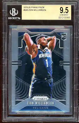 Zion Williamson Rookie Card 2019-20 Panini Prizm #248 BGS 9.5