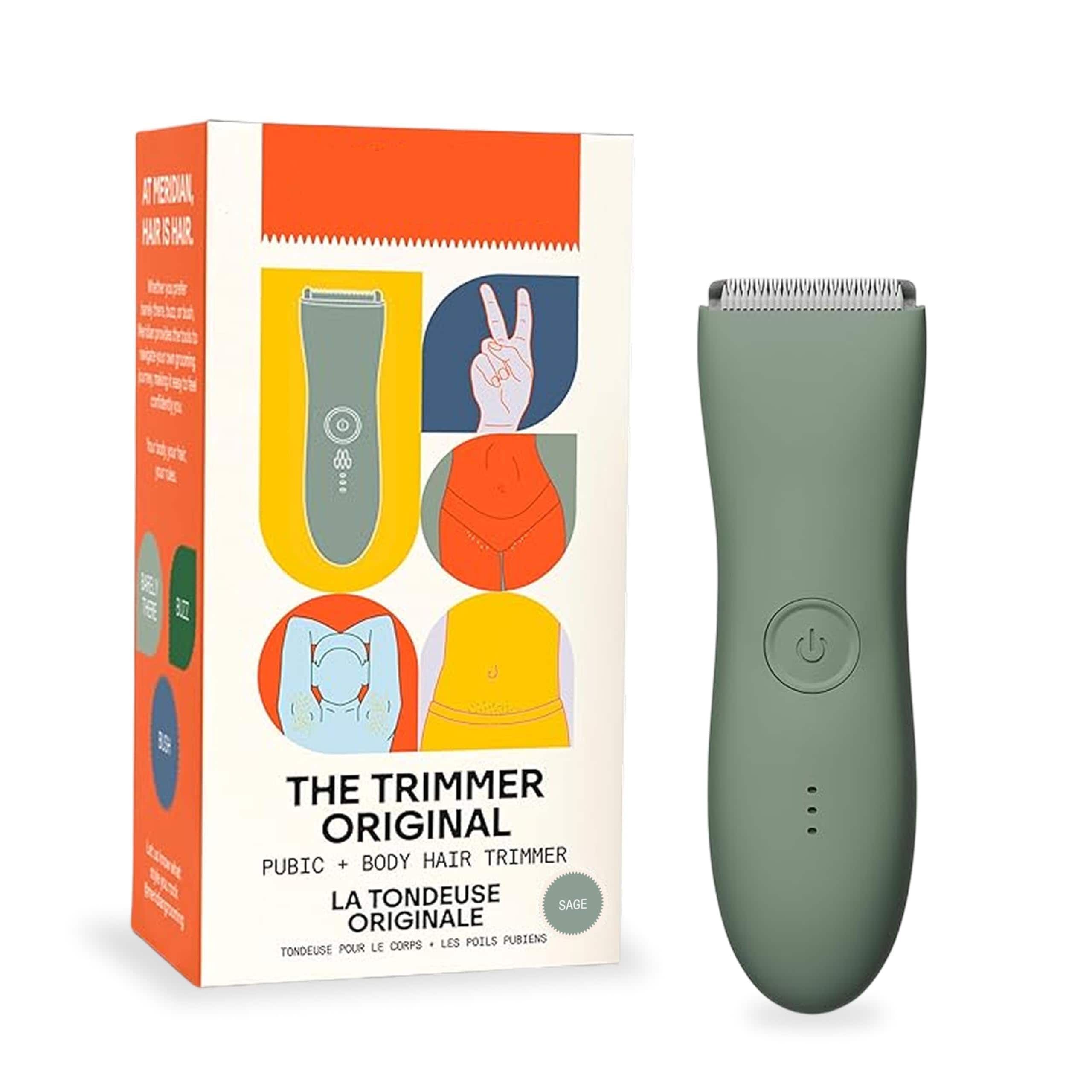 PRIMEPLUS - Body Hair Trimmer & Electric Shaver for Pubic, Chest, Legs, Bikini, Waterproof Rechargeable - Green
