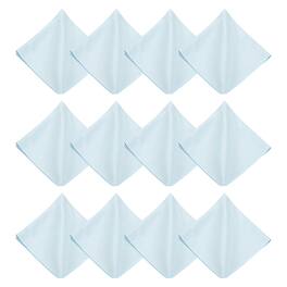 Unique Bargains - 12pcs Microfiber Cleaning Cloth 12x12 inch for Glasses Screens Phones Lenses - Light Blue