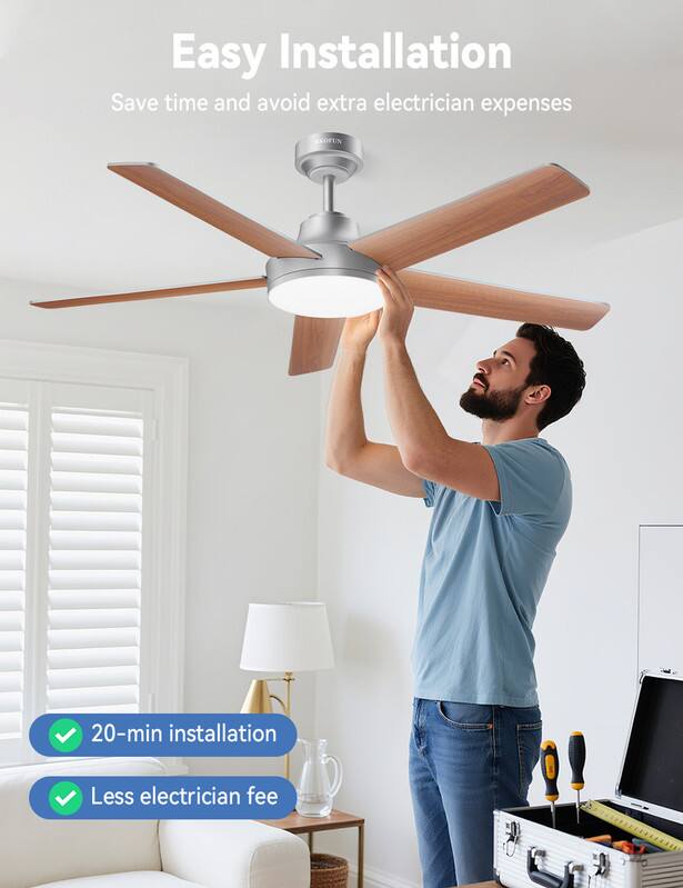 Easy Installation  
Save time and avoid extra electrician expenses  
20-min installation  
Less electrician fee