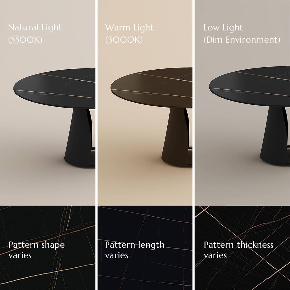 Natural Light (5500K)  
Warm Light (3000K)  
Low Light (Dim Environment)  

Pattern shape varies  
Pattern length varies  
Pattern thickness varies