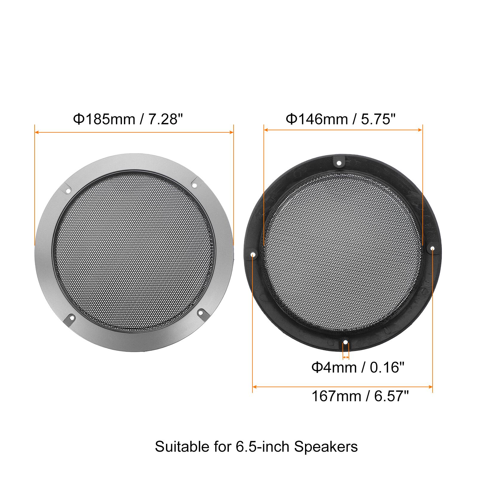 185mm/7.28"  
146mm/5.75"  
4mm/0.16"  
167mm/6.57"  
Suitable for 6.5-inch Speakers