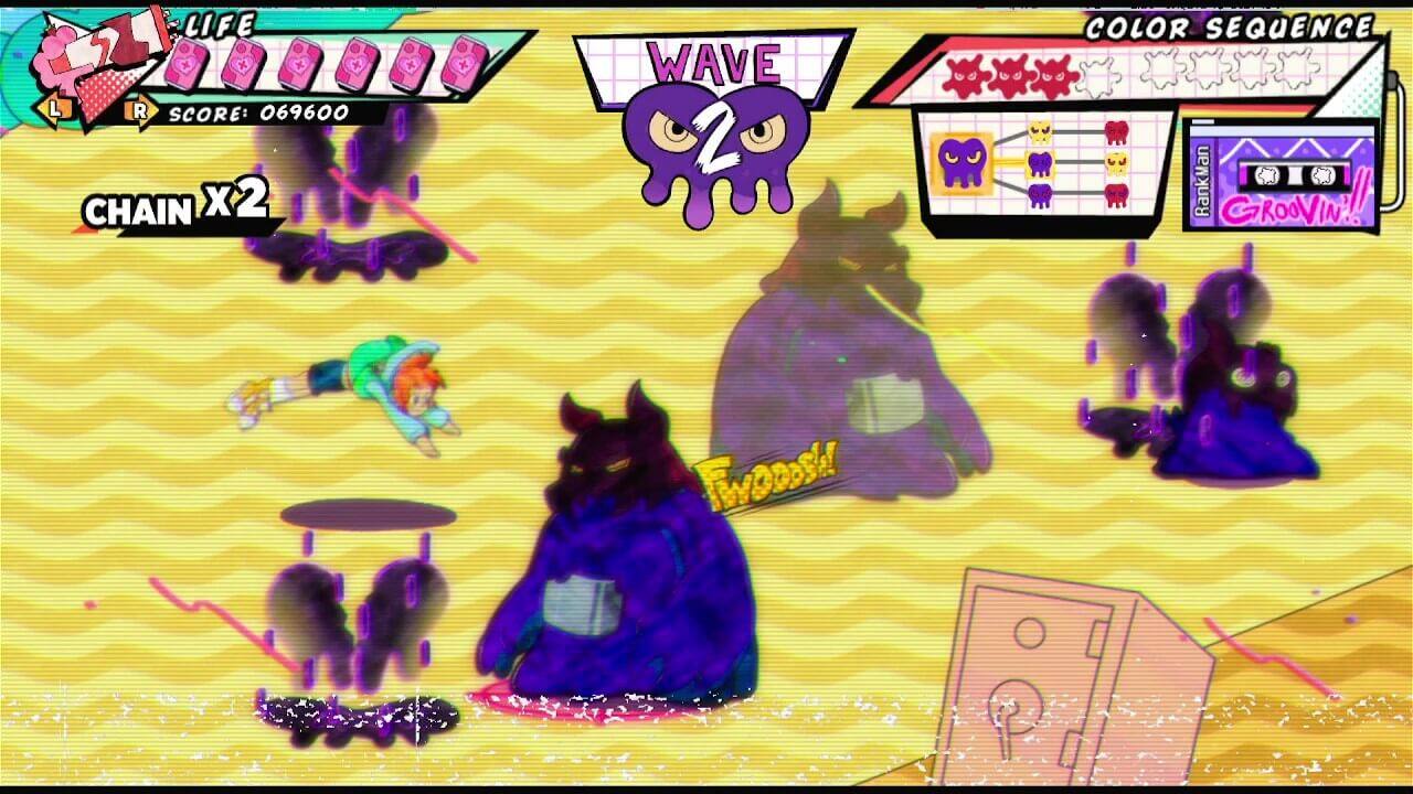 LIFE X L R SCORE: 069600 CHAIN x2 WAVE 2 COLOR SEQUENCE RankMan GROSVIN!!! TwooS!