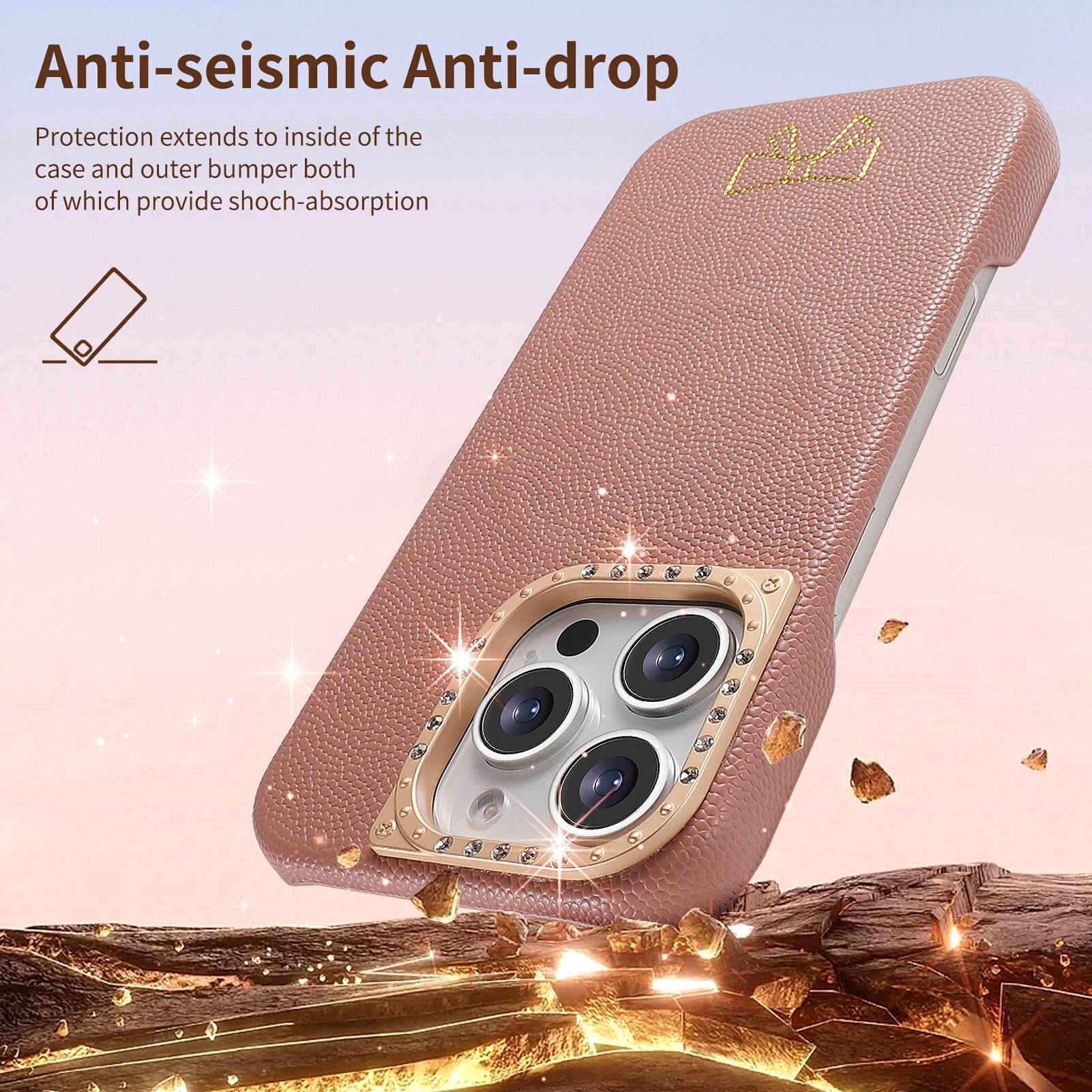 Anti-seismic Anti-drop Protection extends to inside of the case and outer bumper both of which provide shock-absorption