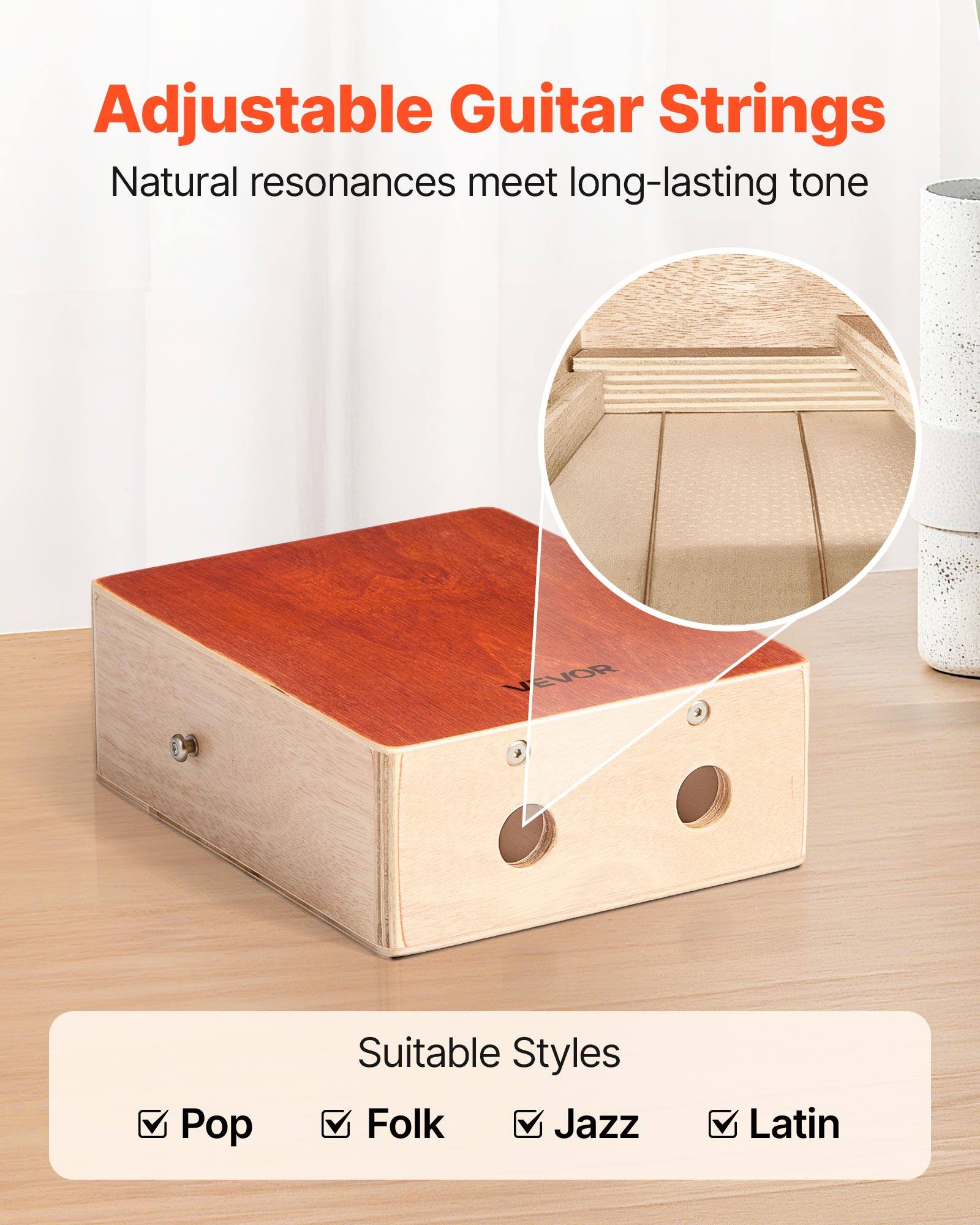 Adjustable Guitar Strings  
Natural resonances meet long-lasting tone  

Suitable Styles  
✓ Pop  
✓ Folk  
✓ Jazz  
✓ Latin