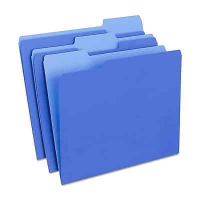 Staples - File Folders, 1/3-Cut Tab, Letter Size, 24/Pack (ST13842-CC) - Blue price history on PriceWatchPro