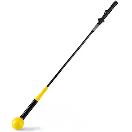 Resenkos - 40 Inch Weighted Golf Swing Trainer for Rhythm & Balance - Yellow