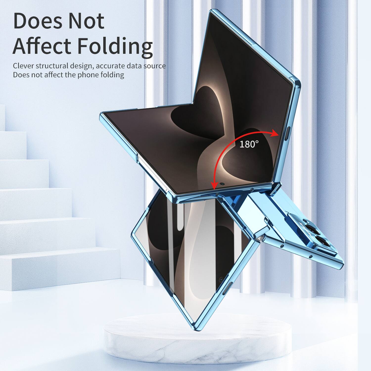 Does Not Affect Folding

Clever structural design, accurate data source
Does not affect the phone folding 180°
