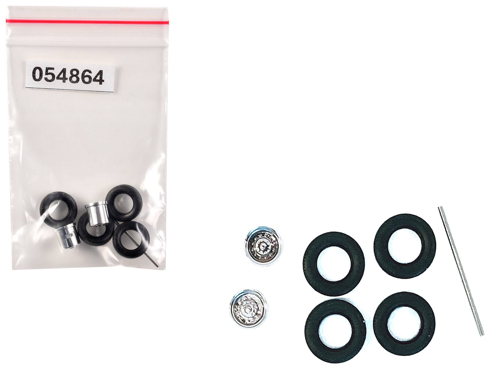 Front. Promotex - Rear Wheelset Planetary Chrome 1/87 (HO) Plastic Model by Promotex - Chrome.