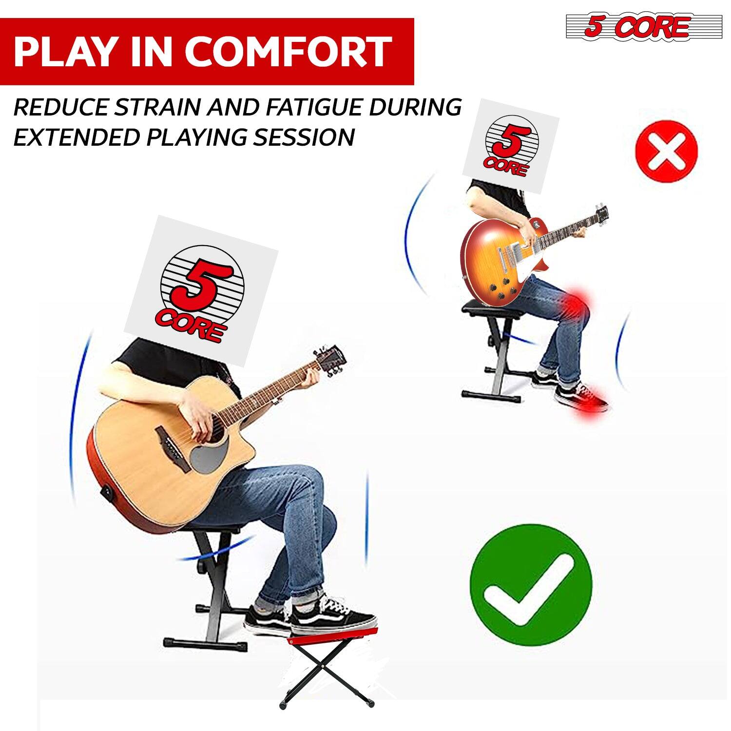 PLAY IN COMFORT, 5 CORE, REDUCE STRAIN AND FATIGUE DURING EXTENDED PLAYING SESSION, 5 CORE, X 5 CORE