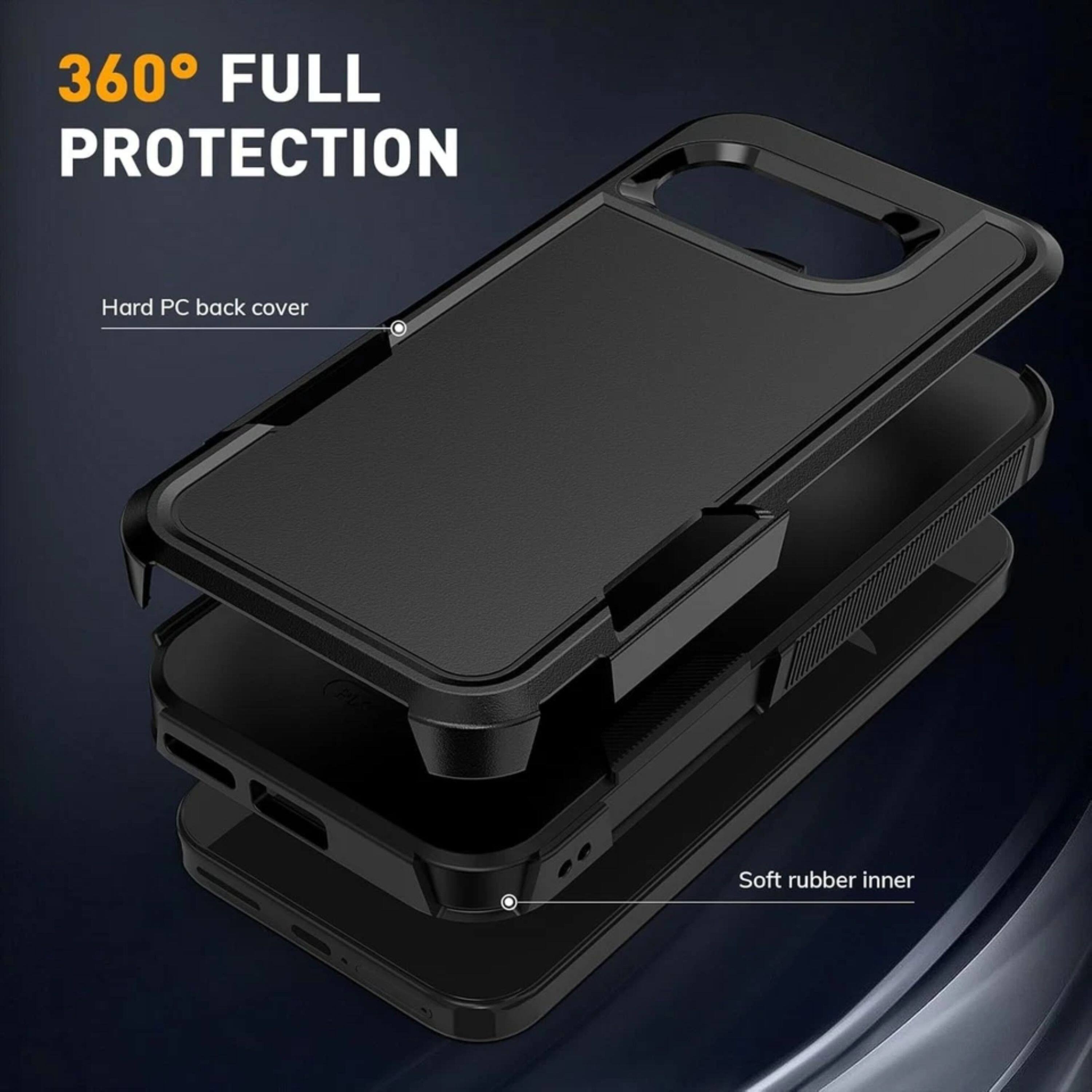 360° FULL PROTECTION

Hard PC back cover

Soft rubber inner