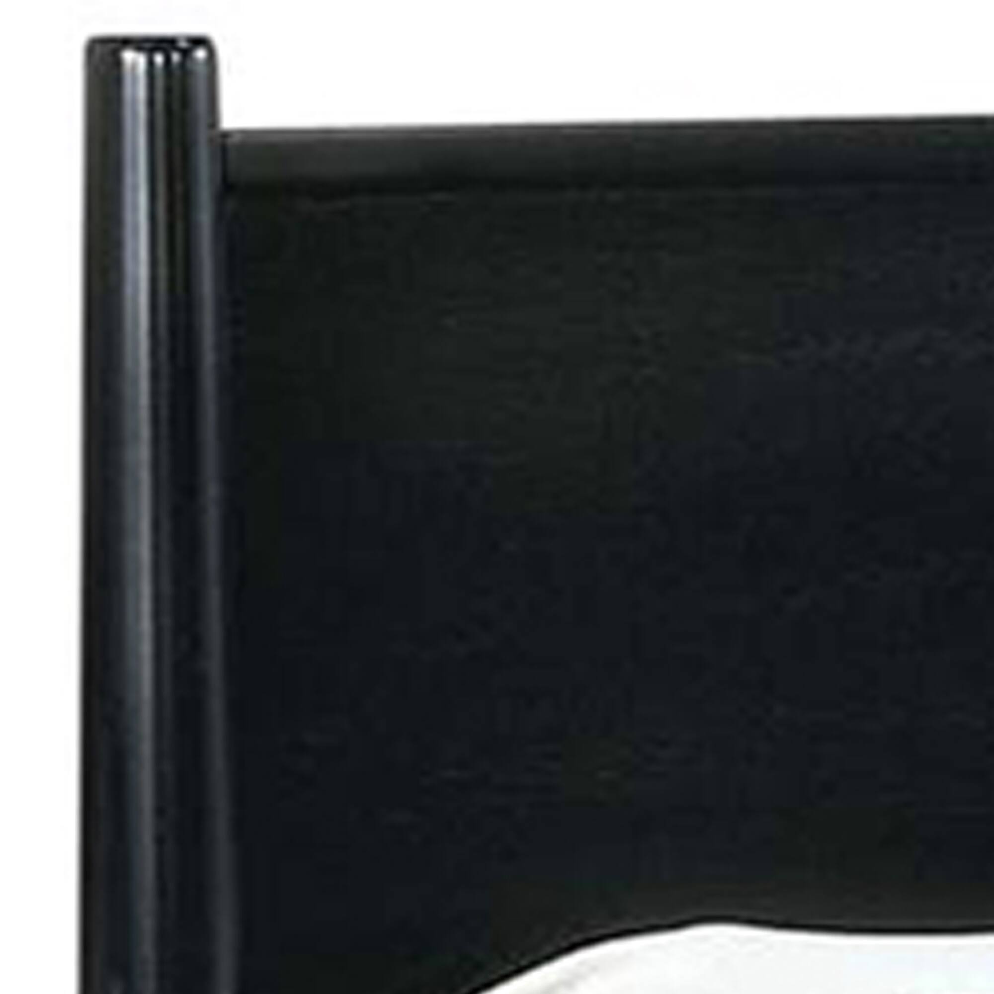 Alt View 3. Manhattan Lane - Wooden Eastern King Size Bed with Panel Headboard, Black - Black.