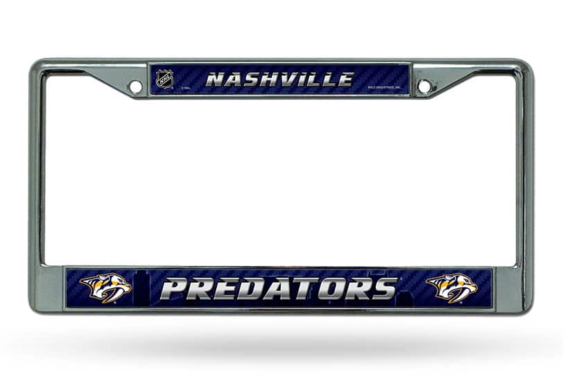 Rico Industries - Nashville Predators NHL Chrome License Plate Frame - Multi