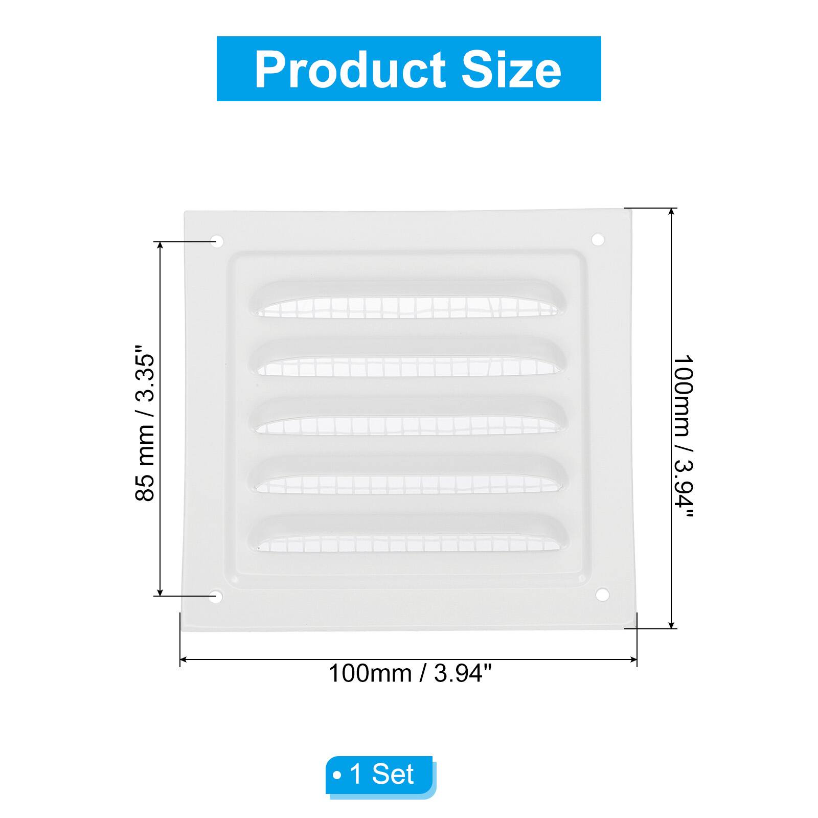 Product Size  
3.35" / 85 mm  
100mm / 3.94"  
1 Set
