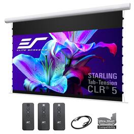 Elite Screens - Starling Tab-Tension CLR5,150"D,16:9,CeilingLightRejecting Electric Ultra-Short Throw Screen, STT150XH-CLR5