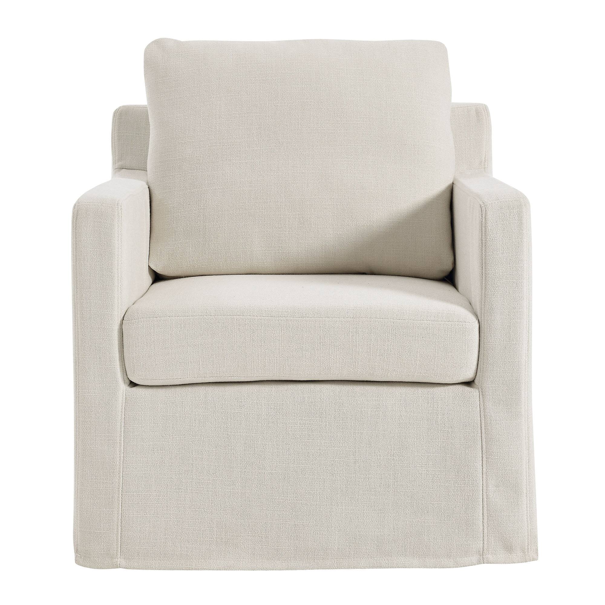 Alt View 2. Modway - Serene Fabric Slipcovered Swivel Armchair by Modway - Gray.