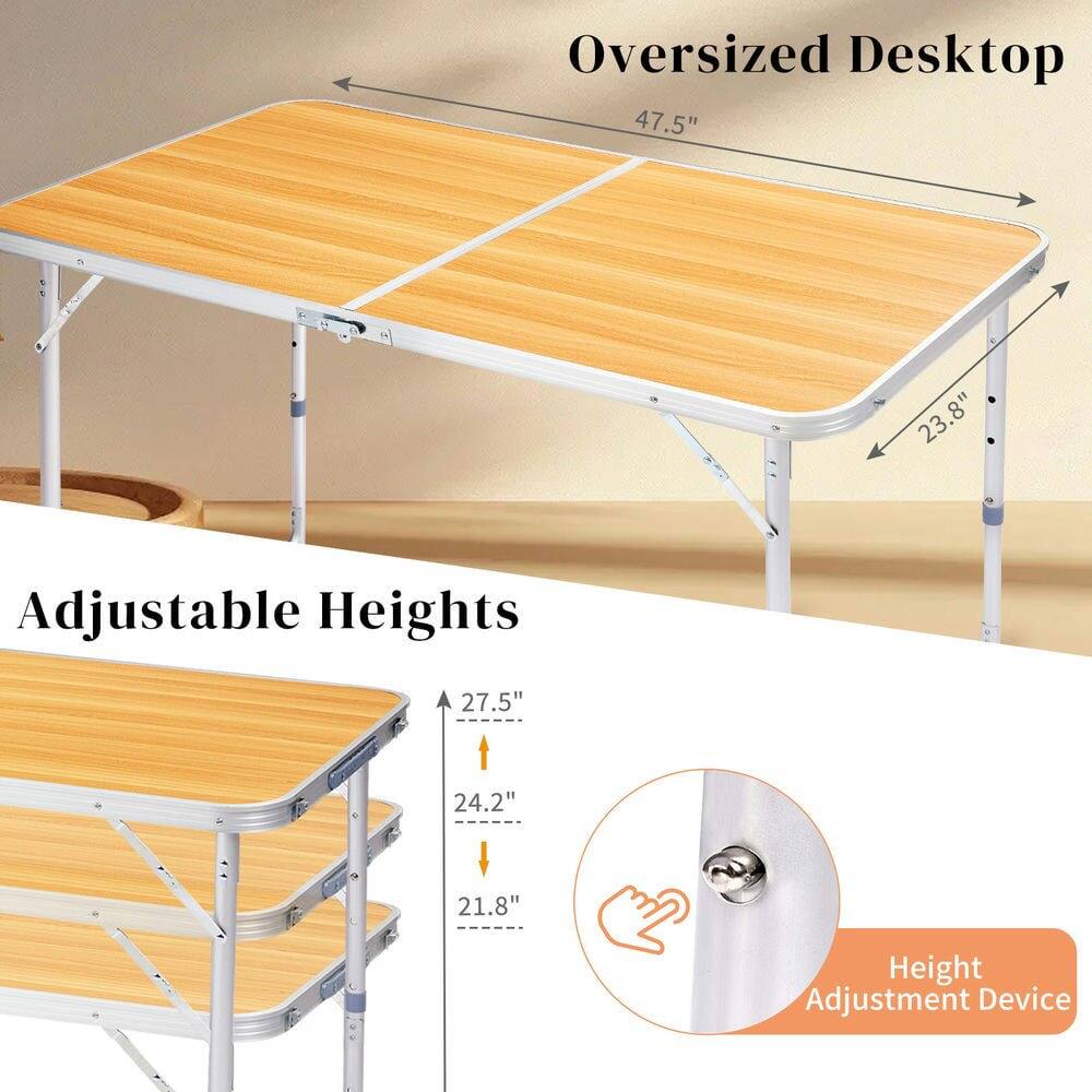 Oversized Desktop  
47.5" x 23.8"  

Adjustable Heights  
27.5"  
24.2"  
21.8"  

Height Adjustment Device