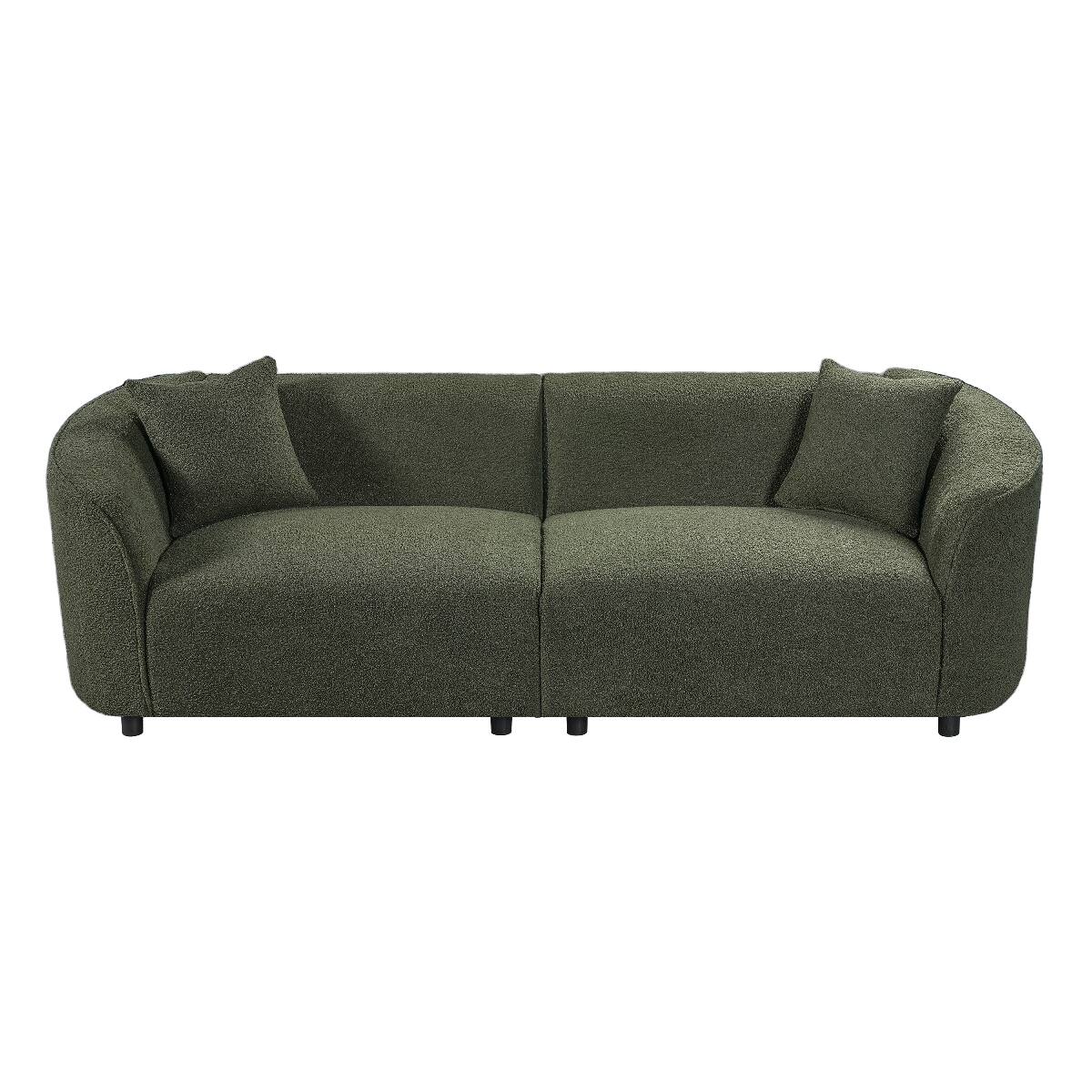 Alt View 1. Ropilly - Ropilly 87 inch curved sofa, streamlined contemporary sofa, green 3 seat living room couch - Green.