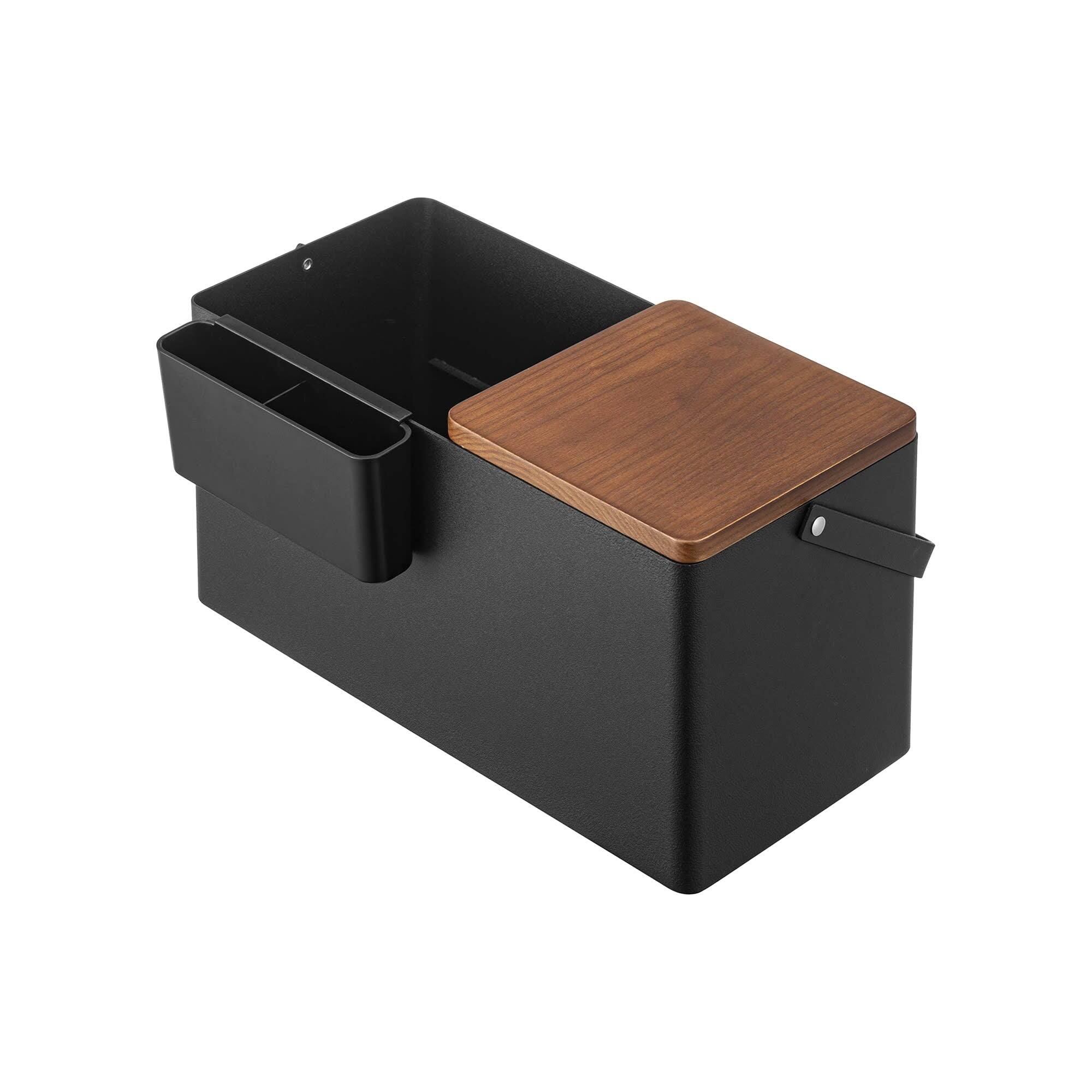 Alt View 9. Yamazaki Home - Makeup Organizer with Mirror - Steel + Wood - White.