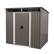 Front. Mondawe - 6ft x 5ft Outdoor Metal Storage Shed with Transparent plate - Grey.