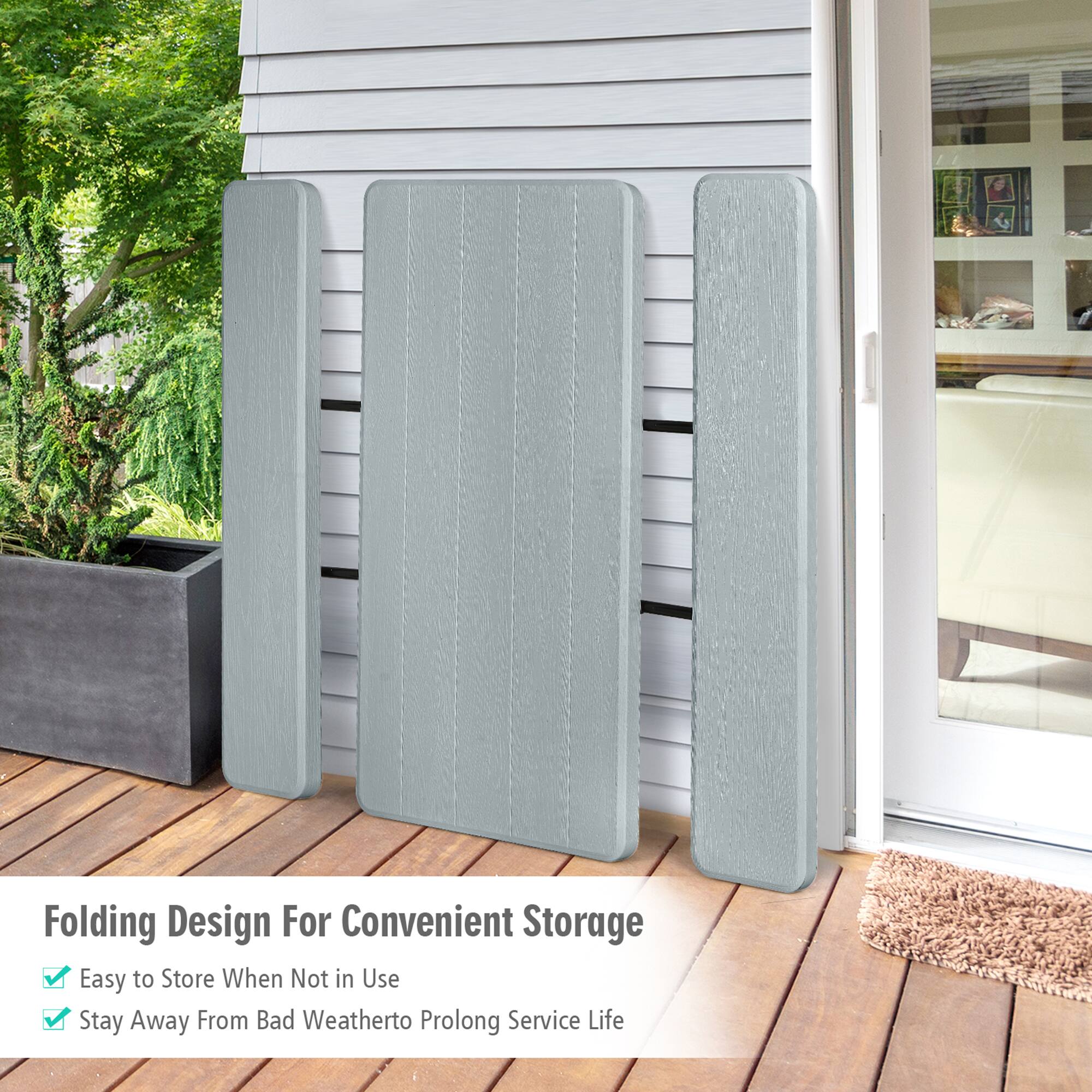 Folding Design For Convenient Storage

- Easy to Store When Not in Use
- Stay Away From Bad Weather to Prolong Service Life