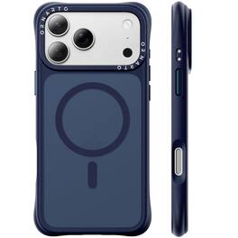 Ornarto - for iPhone 18 Pro Case 6.3", Slim Shockproof Translucent Matte Phone Case with MagSafe - Dark Blue