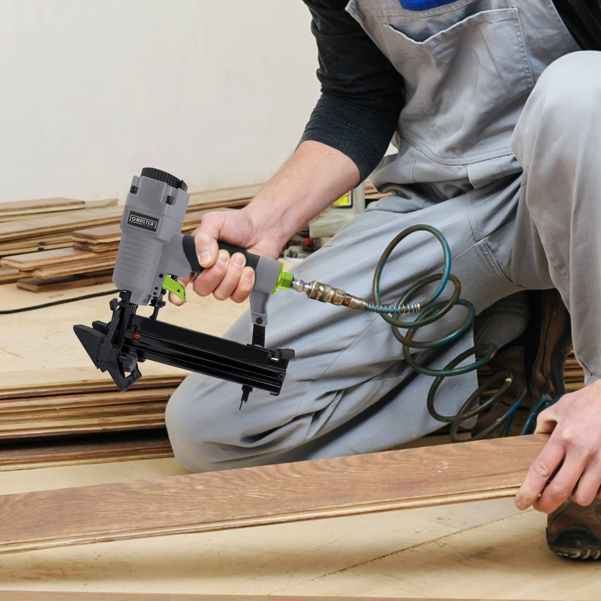 Alt View 10. Master Mechanic - Master Mechanic 4 in 1 Mini Pneumatic Flooring Stapler with Adjustable Exhaust.