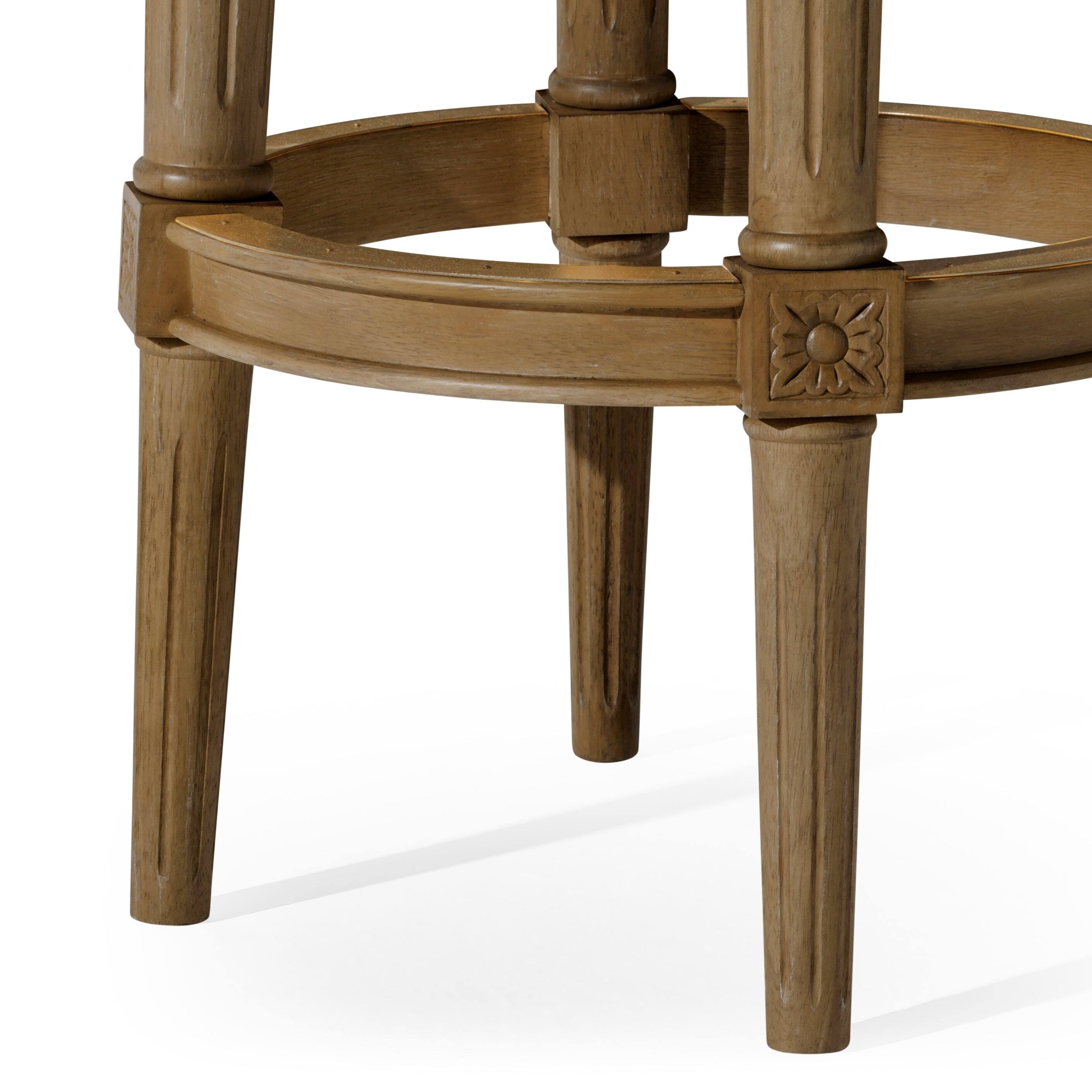 Alt View 9. Maven Lane - 31"  Pullman Backless Bar Stool In Weathered Oak Finish With Vegan Leather - Weathered Oak.