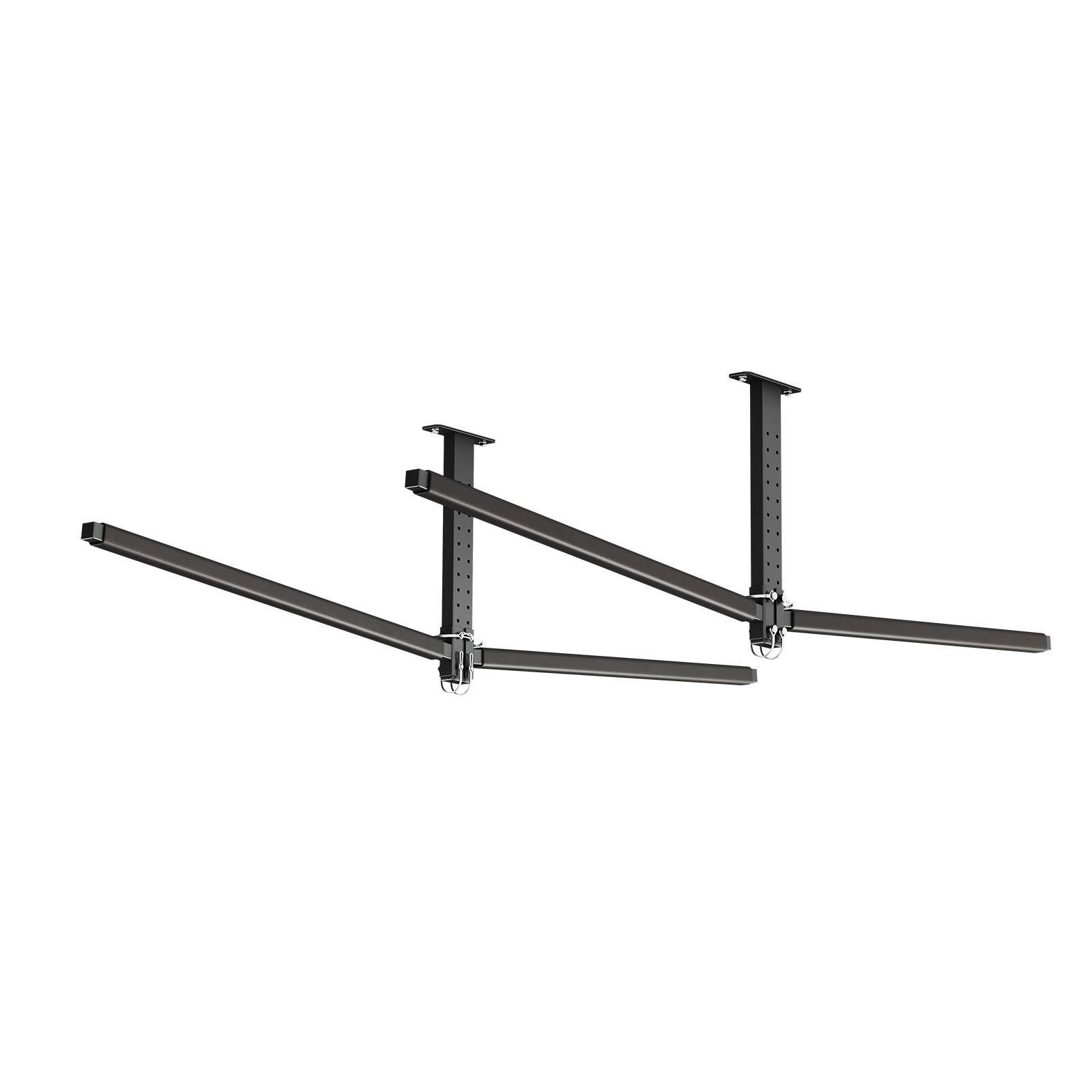 Alt View 5. VEVOR - Kayak Storage Rack for 2 Kayaks, Holds Up to 250 lbs, Heavy Duty Adjustable Ceiling Rack for Garage Ceiling Mount - Black.