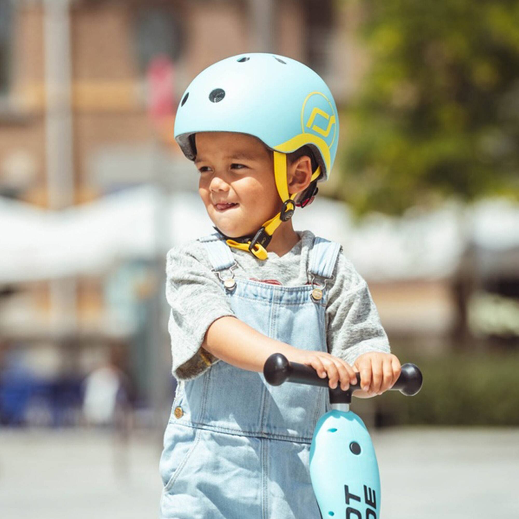 Alt View 2. Scoot & Ride - Scoot & Ride Toddler Kids Bike and Scooter Helmet with LED Light, XXS, Blueberry - Blueberry.