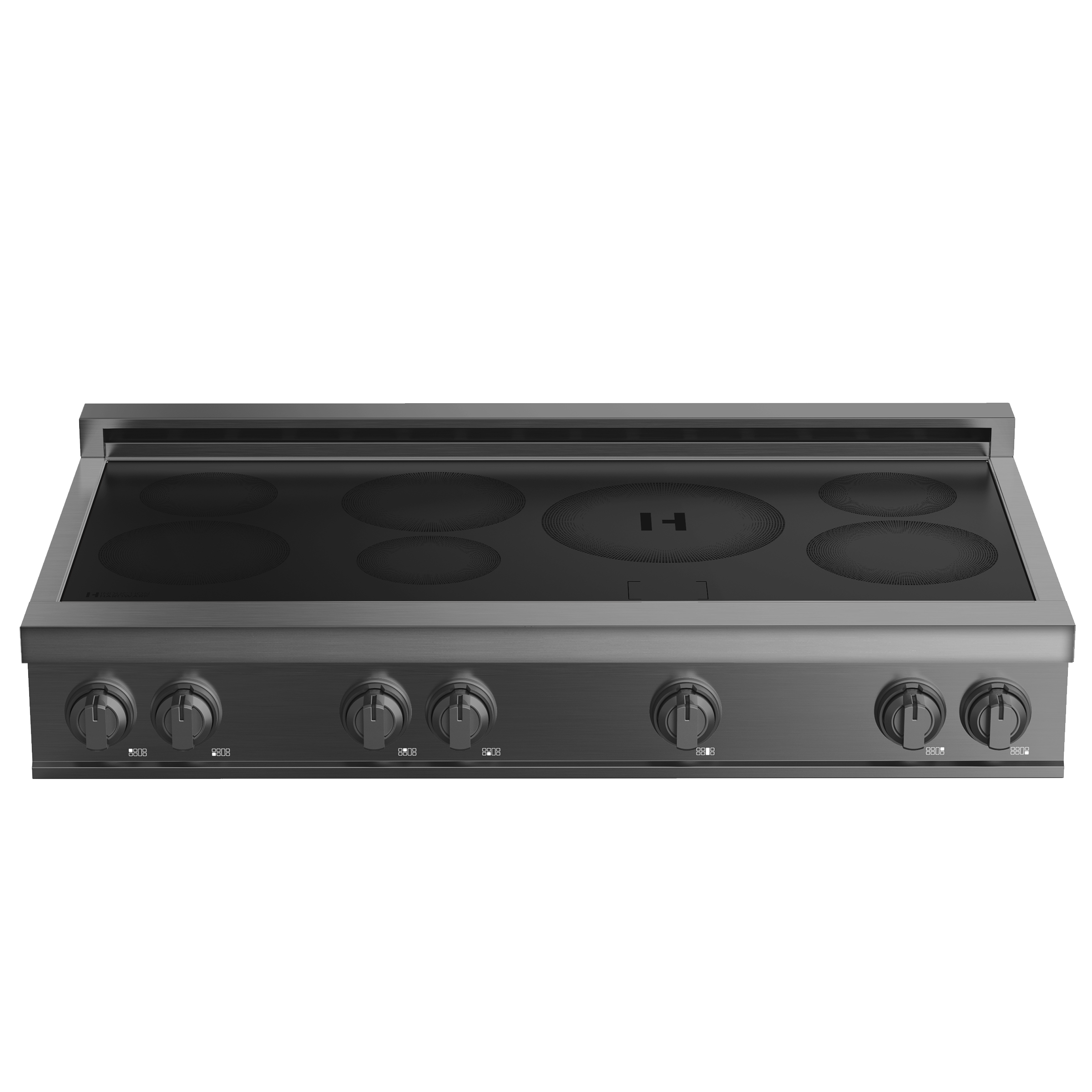 Induction Hardware - 48 Inch Induction Range CookTop, 7 burners - Black