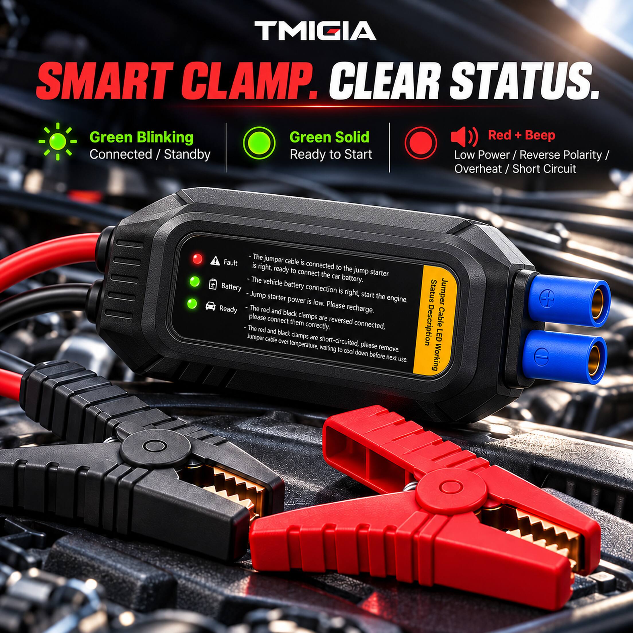 AMUMU 3 in 1 Portable Lithium Car Jump Starter 44.4Wh 12V Battery ...