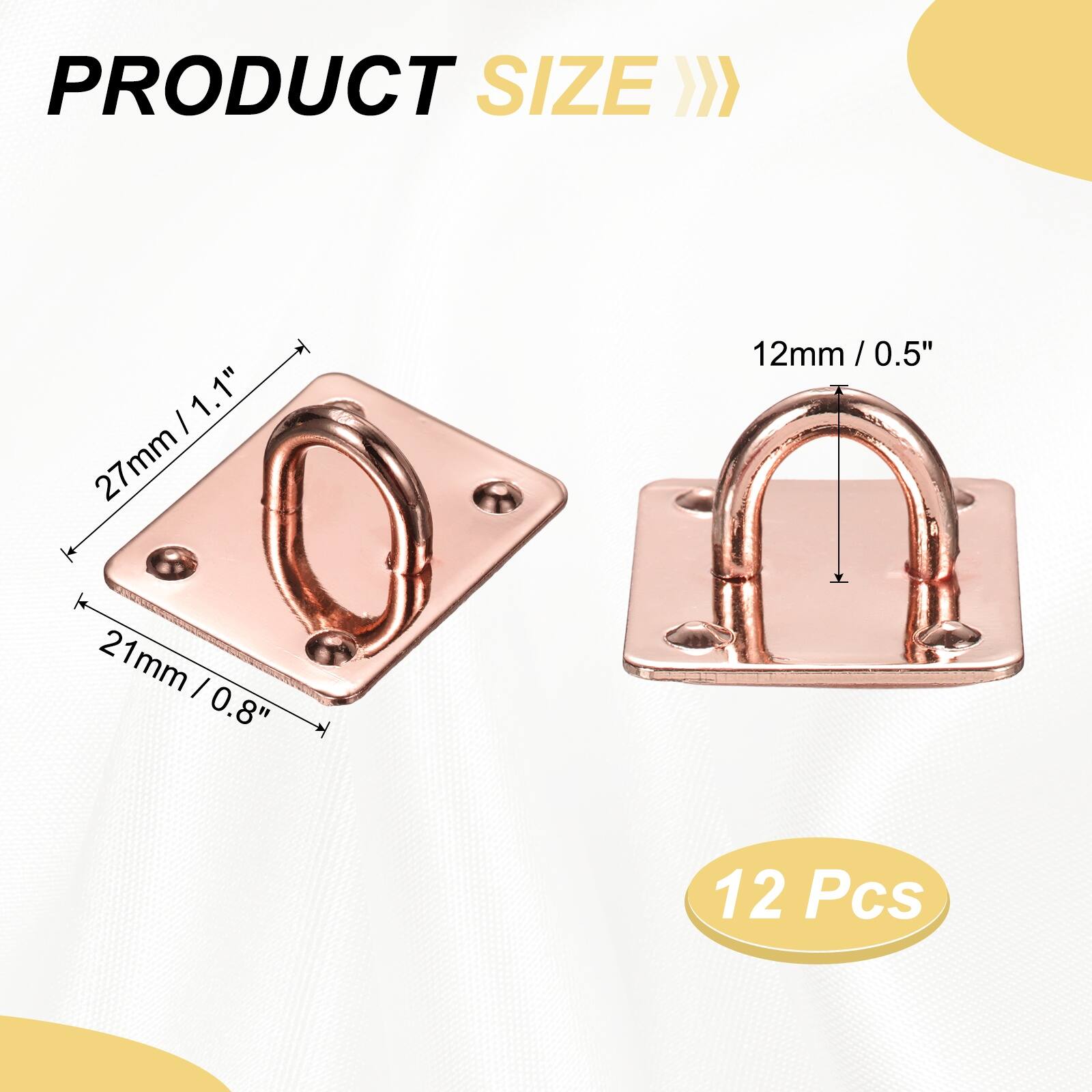 PRODUCT SIZE

- 27mm / 1.1"
- 21mm / 0.8"
- 12mm / 0.5"

12 Pcs