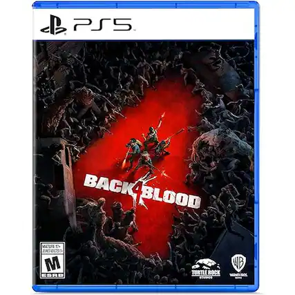 PS5
BACK 4 BLOOD
MATURE 17+
TURTLE ROCK STUDIOS
WB WARNER BROS. GAMES
ESRB - M (Mature 17+)