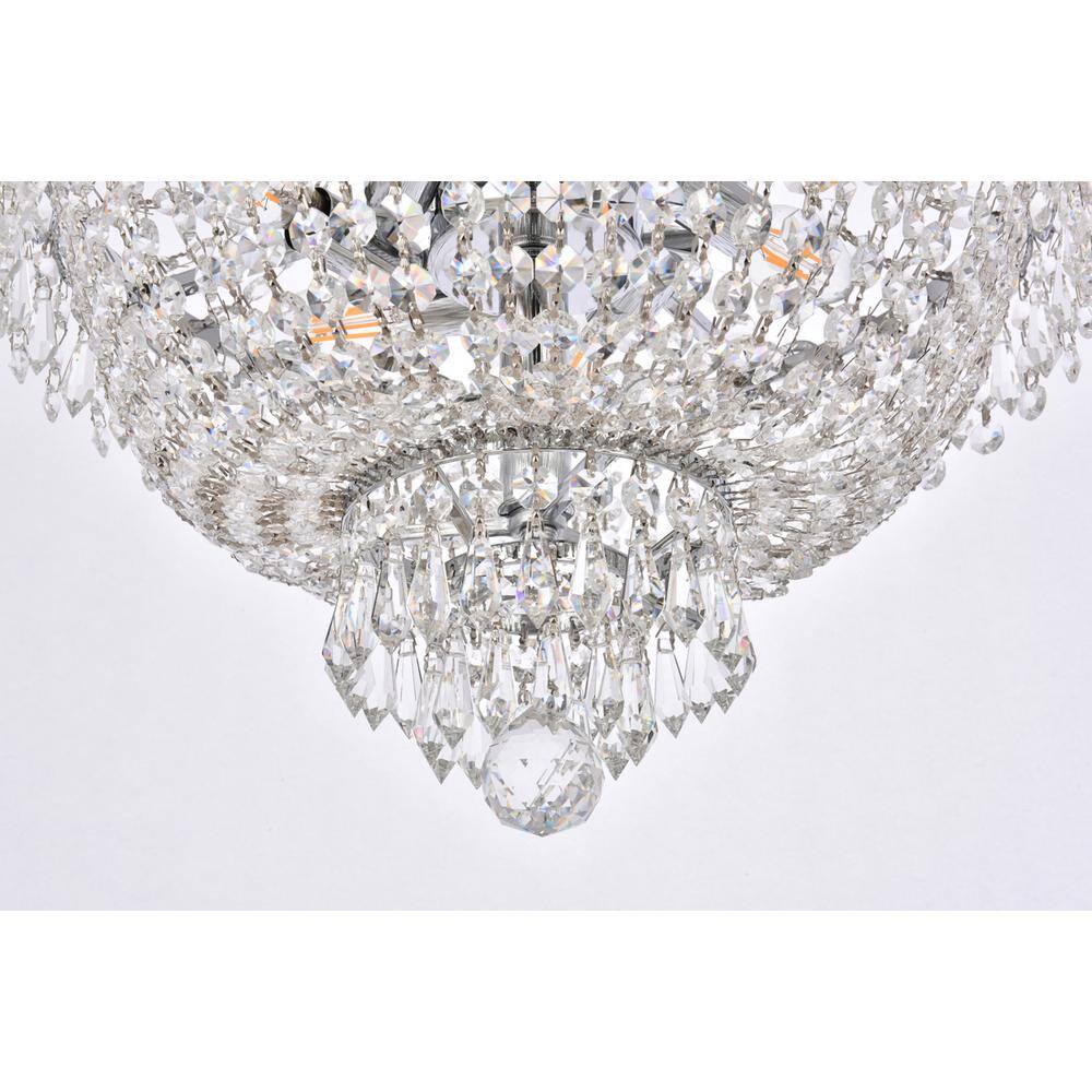 Alt View 5. Elegant Lighting - Century 8 light Chrome Pendant Clear Royal Cut Crystal - Chrome.
