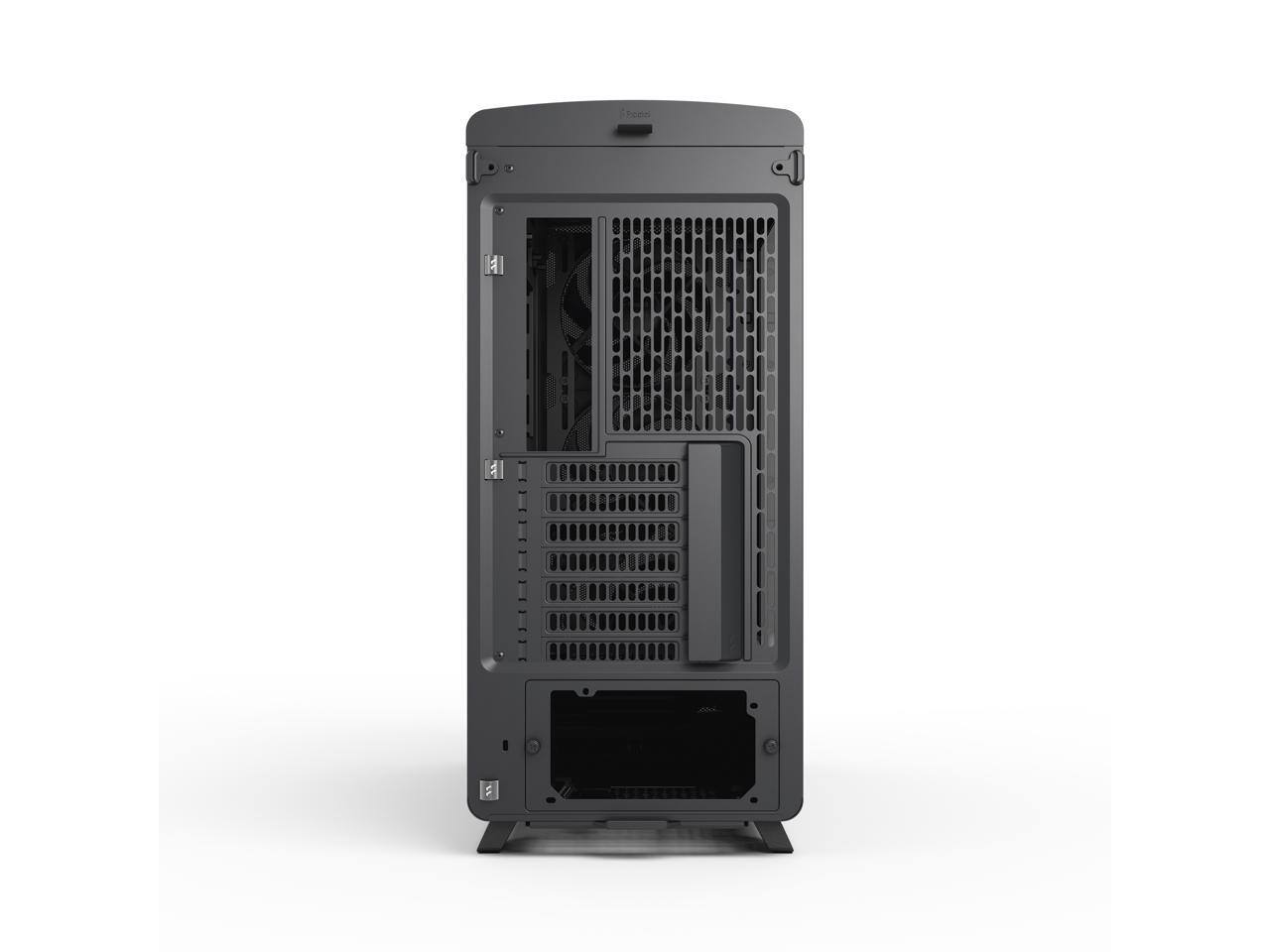 Alt View 9. Fractal Design - Fractal Design Summit Ambience Blackout TG Blackened Oak PC Case - ARGB Gen II, 3x Momentum 14 Fans, ATX/E-ATX/mATX/ITX - Black.