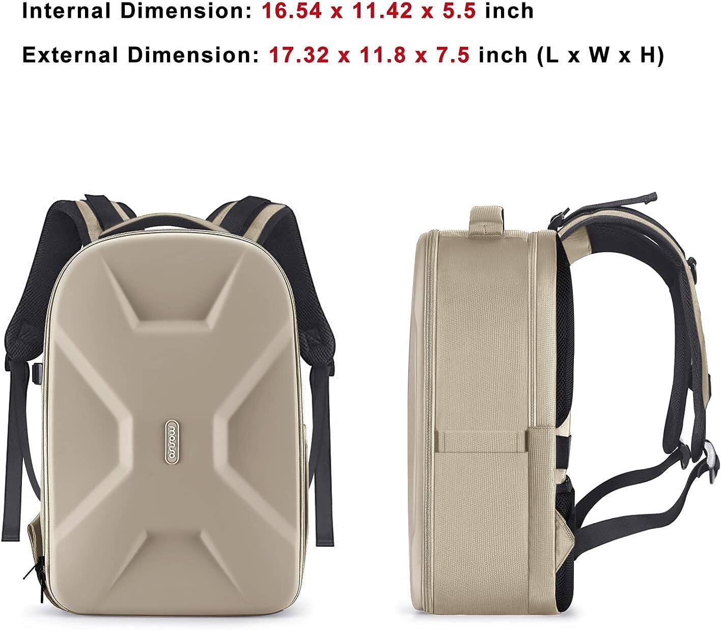 Internal Dimension: 16.54 x 11.42 x 5.5 inch  
External Dimension: 17.32 x 11.8 x 7.5 inch (L x W x H)