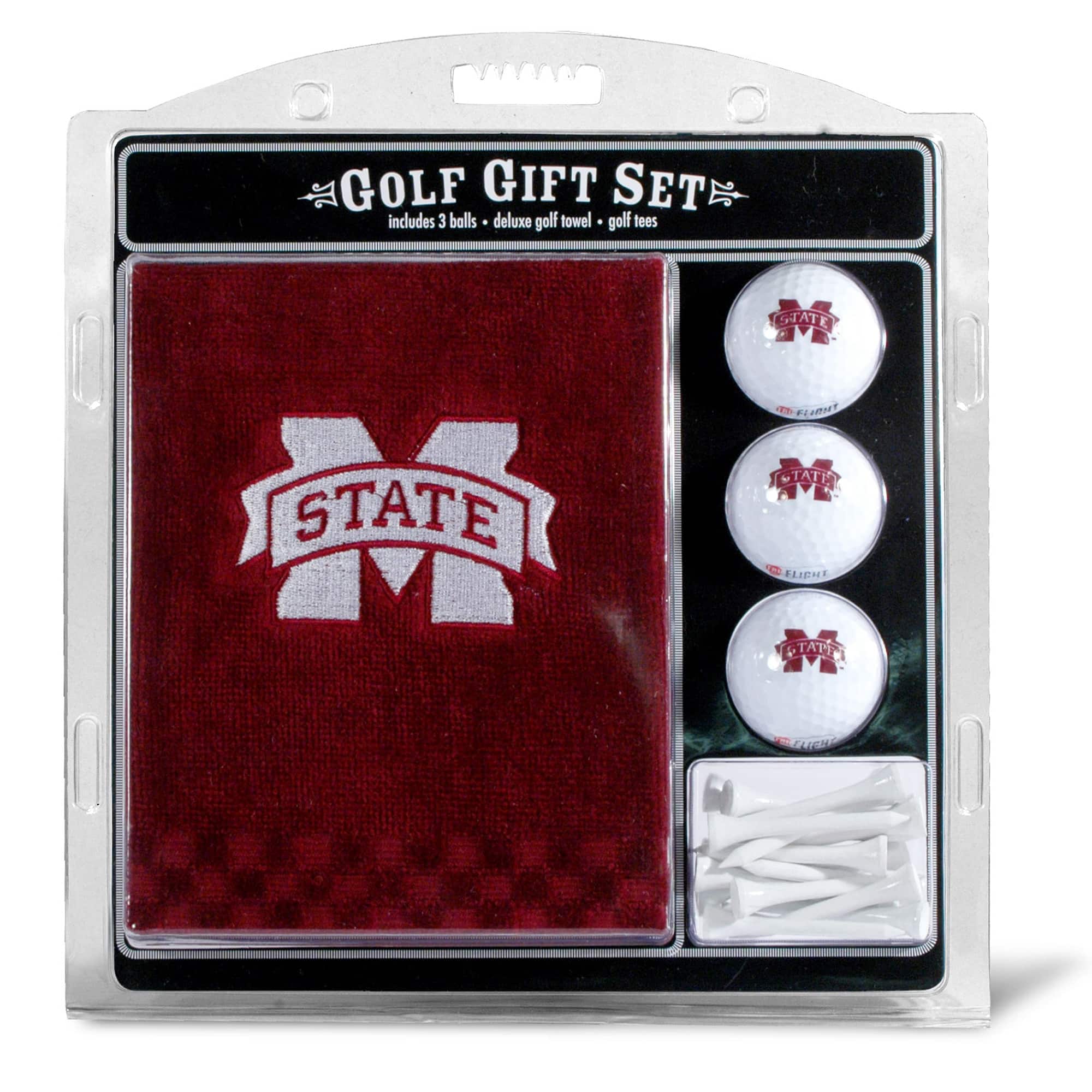 GOLF GIFT SET  
includes 3 balls • deluxe golf towel • golf tees  

STATE