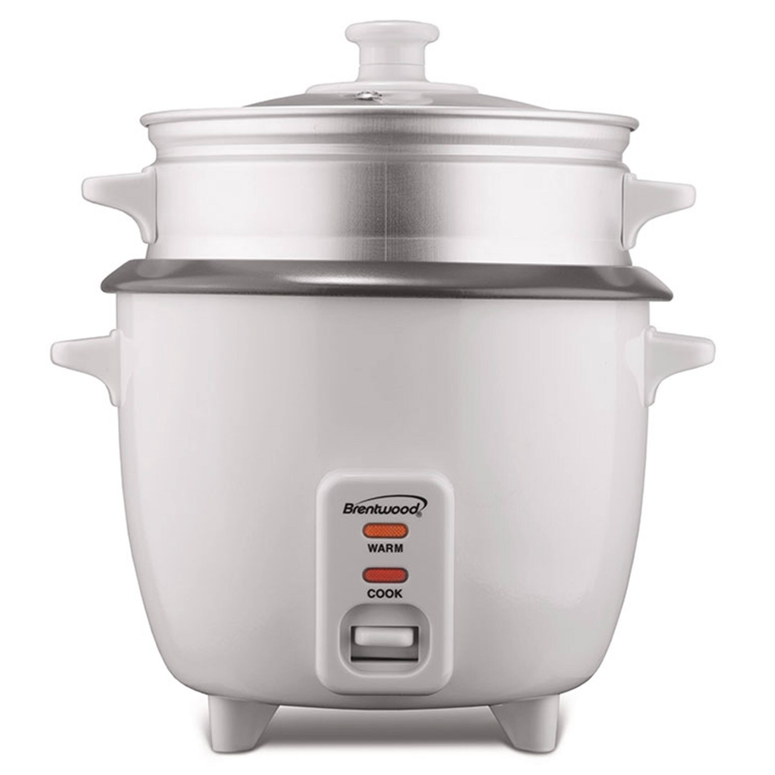 Brentwood - 8 Cup Rice Cooker / Non-Stick with Steamer - White