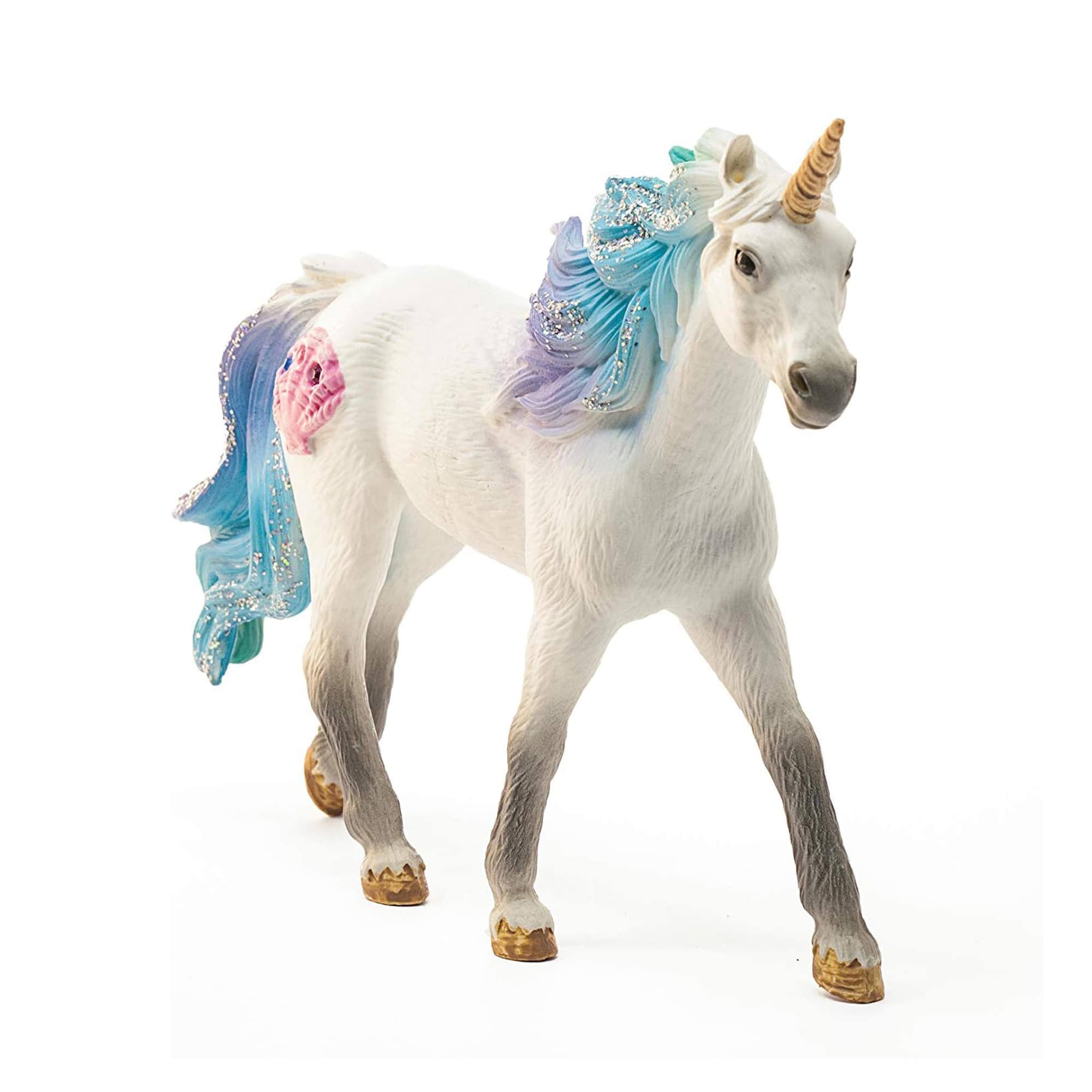 Alt View 1. Schleich - Schleich Sea Unicorn Stallion Figure | 5.9 x 3.2 x 7.1 Inches - Multi-Color.
