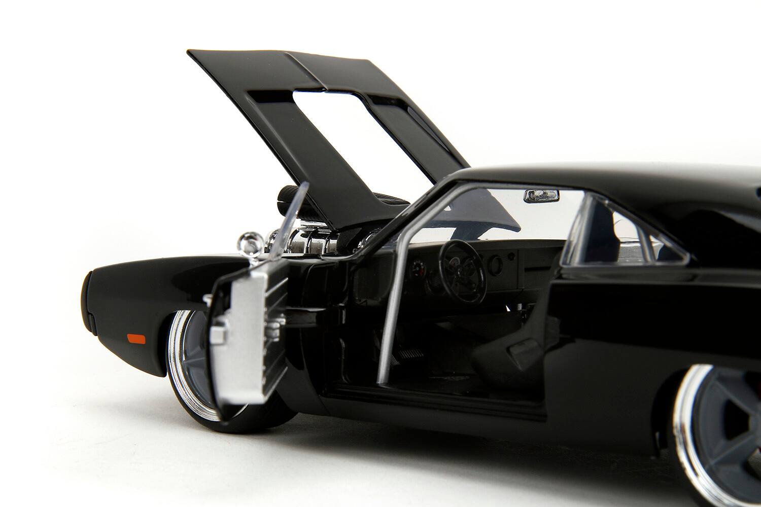 Alt View 3. Jada - 1970 Dodge Charger R/T Black "Fast X" (2023) Movie "Fast & Furious" Series 1/24 Diecast Model Car by Jada.