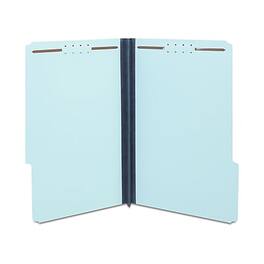 Staples - 60% Recycled Pressboard Classification Folder, 2" Expansion, Legal Size, 25/Box - Light Blue